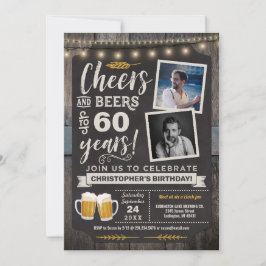 Foto Cheers and Biere 60. Geburtstagsfeier Einladung
