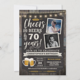 Foto Cheers and Biere 70. Geburtstagsfeier Einladung
