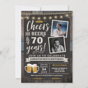Foto Cheers and Biere 70. Geburtstagsfeier Einladung