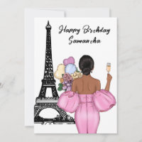 Foto Chic Eiffel Tower Pink Girl Paris Geburtstag