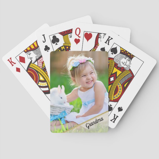 Foto Child Playing Cards für Oma Spielkarten (Rückseite)