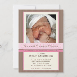 FOTO CHRISTENING ERSUCHT :: Eleganz 2P Einladung