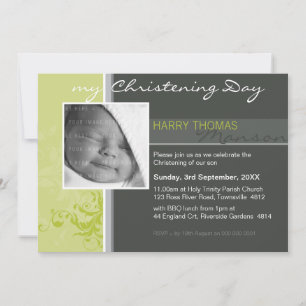 FOTO CHRISTENING ERSUCHT: posh 4L Einladung