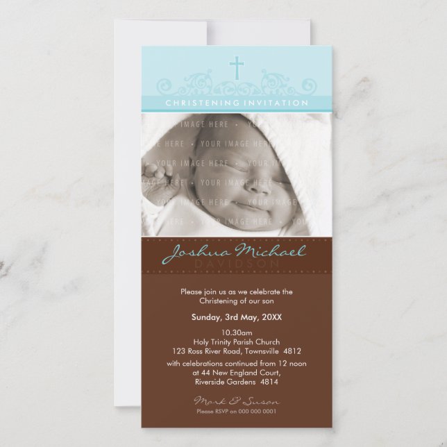 FOTO CHRISTENING INVITAATIONS :: elegant 1 (Vorderseite)