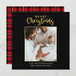 Foto Christmas Gold Foil Script Moderne Familie