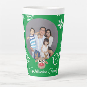 Foto Christmas Green Niedlich Rentier Weiße Schrif Milchtasse