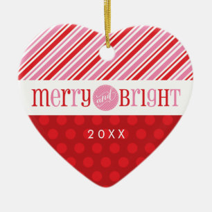 FOTO CHRISTMAS HERZ ORNATION :: fröhlich & hell 2 Keramikornament