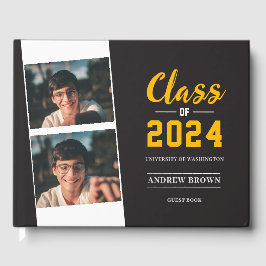 Foto Class of Gray and Gold Guest Book Gästebuch