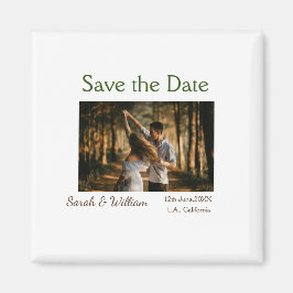 Foto Classic White elegante Typografy Hochzeit Mod Magnet