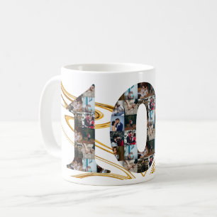 Foto Collage 10 Jahre Jubiläumsgeschenke pro Jahr Kaffeetasse
