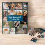 Foto Collage 16 Instagram Picture Blue Puzzle<br><div class="desc">Erschaffen Sie einen besonderen Sake mit diesem modernen Personalisierten Foto Collage Custom Color Jigsaw Puzzle! Dieses anpassbare Rätsel ermöglicht es Ihnen, Ihre Lieblings-Fotos in einem stilvollen Collage-Layout zu präsentieren und die Hintergrundfarbe auszuwählen, die Ihren Geschmack Anzug. Es ist eine unterhaltsame und einzigartige Art, Ihre Erinnerungen zu erleben, perfekt für Ansammlungen,...</div>