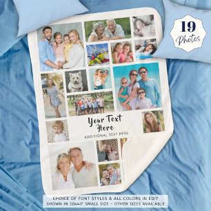 Foto Collage 19 Fotos Pinselschrift Personalisiert Sherpadecke