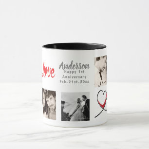 FOTO COLLAGE 1. 5. 10. 15. Jubiläum Moderne Tasse