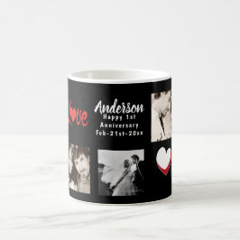 FOTO COLLAGE 20. 25. 30. Jubiläum Black Tasse