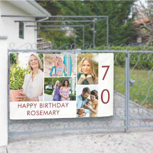 Foto-Collage 5 Bilder 70. Geburtstag Banner