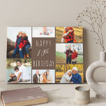 Foto Collage 7 Bild Warm Braun 70. Geburtstag Leinwanddruck<br><div class="desc">Say Happy 70. Geburtstag mit einem maßgeschneiderten Leinwand. Die Fotovorlage ist Set für Sie, 7 Ihrer Lieblings-Fotos hinzuzufügen, die in einer Foto-Collage um den Geburtstag Gruß angezeigt werden. Die Formulierung lautet einfach "Happy 70 th Birthday" in lässiger Typografie. "70." ist tatsächlich bearbeitbar, wenn man das zum Geburtstag gerne hätte. Dieses...</div>