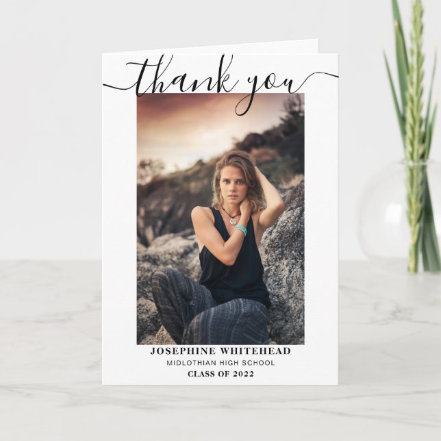 Foto Collage Abschluss 2022 Vielen Dank Dankeskarte (Vorderseite)