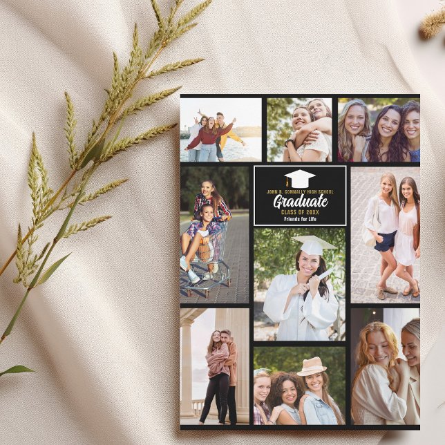 Foto Collage Abschluss Card für Senior Year Friend (Von Creator hochgeladen)
