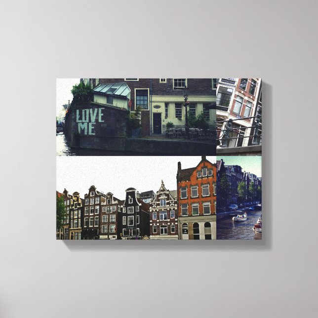 Foto Collage Amsterdam 3 Leinwanddruck (Vorderseite)