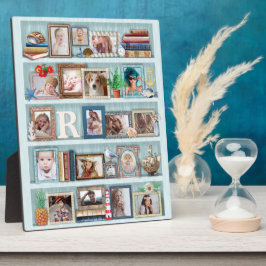 Foto Collage Beach Bookcase für Familien Personali Fotoplatte