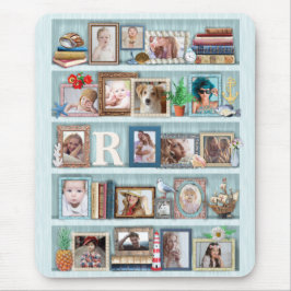 Foto Collage Beach Bookcase für Familien Personali Mousepad