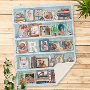 Foto Collage Beach Bookcase für Familien Personali Sherpadecke