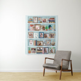 Foto Collage Beach Bookcase für Familien Personali Wandteppich