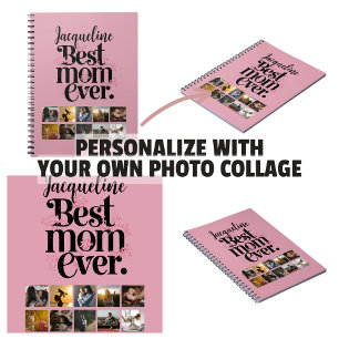 Foto-Collage Beste Mama Aller Zeiten Retro-Typogra Notizblock