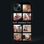 Foto Collage Bestes Musikstück je Schwarz-weiß  Case-Mate iPhone Hülle<br><div class="desc">Zeigen Sie Ihrem Mann ist er der "Beste. Mann. Ever" mit diesem lustigen schwarz-weiß Design. Fügen Sie 7 eigene Fotos hinzu,  um ihm zu zeigen,  wie sehr Sie ihn schätzen. Sie können auch den Text ändern.</div>