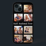 Foto Collage Bestes Musikstück je Schwarz-weiß  Case-Mate iPhone Hülle<br><div class="desc">Zeigen Sie Ihrem Mann ist er der "Beste. Mann. Ever" mit diesem lustigen schwarz-weiß Design. Fügen Sie 7 eigene Fotos hinzu,  um ihm zu zeigen,  wie sehr Sie ihn schätzen. Sie können auch den Text ändern.</div>