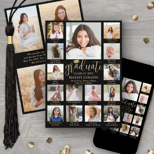 Foto-Collage & Bildunterschriften Schwarz & Gold A Ankündigung