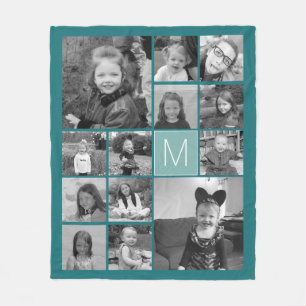 Foto-Collage - bis 13 Bilder MACHEN EDIT-FARBE ein Fleecedecke