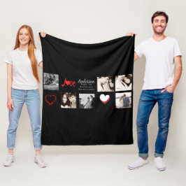 Foto Collage Blanket - Liebe/Hochzeit/Jahrestag Fleecedecke