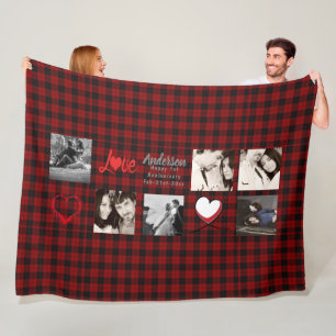 Foto Collage Blanket - Liebe/Hochzeit/Jahrestag Fleecedecke