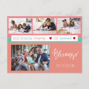 Foto-Collage bleibe bei Liebe der Zuhause-Familie Postkarte