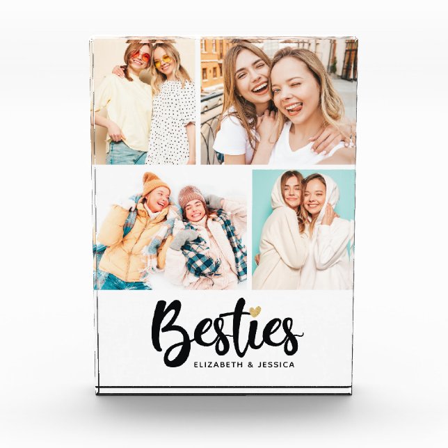 Foto Collage Block für die besten Freunde Besties (Vorderseite)