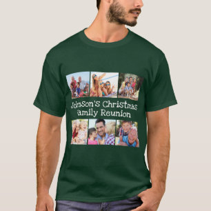 Foto Collage Christmas Family Wiedersehen personal T-Shirt
