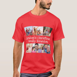 Foto Collage Christmas Family Wiedersehen personal T-Shirt