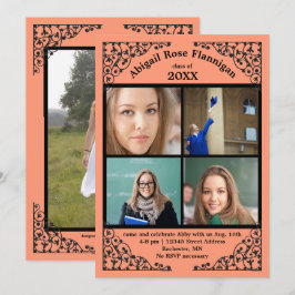 Foto Collage Coral Lace - Abschluss Ankündigung