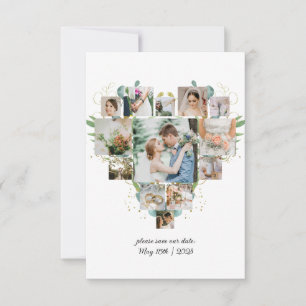 Foto Collage Couple Wedding Save the Date
