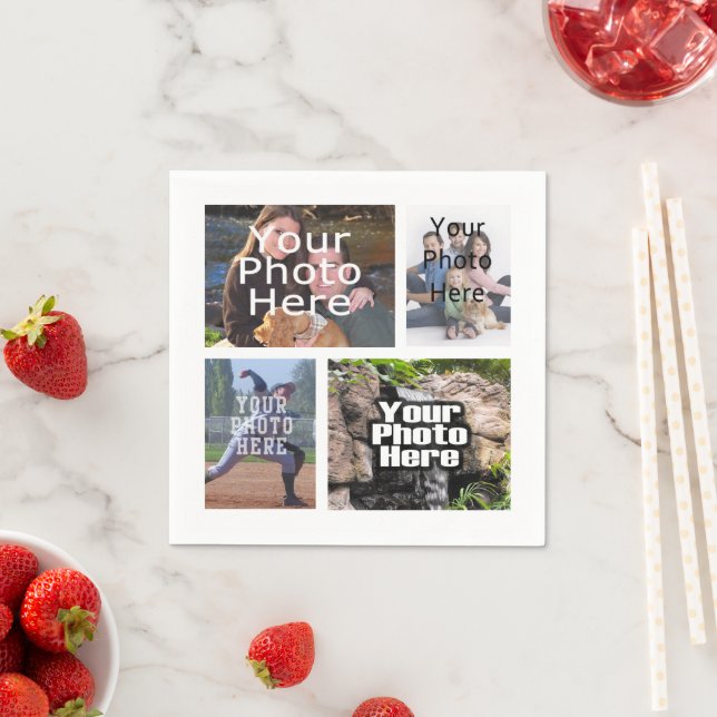 Foto Collage Custom Digital Picture Serviette (Beispiel)