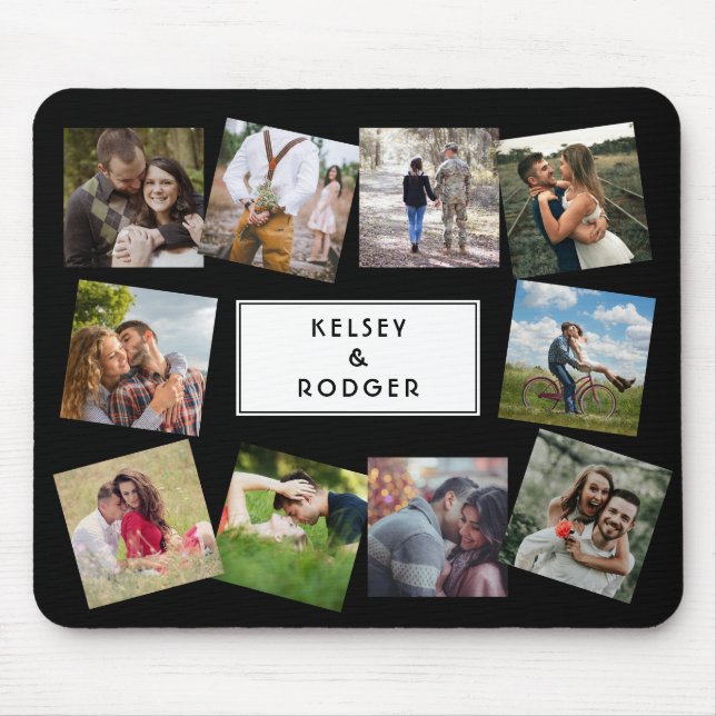 Foto Collage Custom Mouse Pad Hochzeitsszenario Mousepad (Vorne)