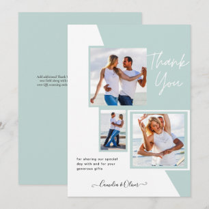 Foto Collage DANK IHNEN Hochzeit/Baby/Graduate/JA Einladung