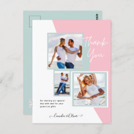 Foto Collage DANK IHNEN Hochzeit/Baby/Graduate/JA Postkarte