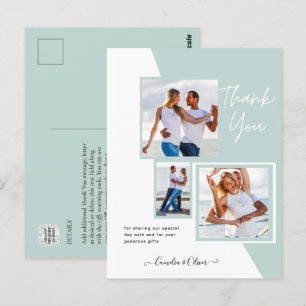 Foto Collage DANK IHNEN Hochzeit/Baby/Graduate/JA Postkarte