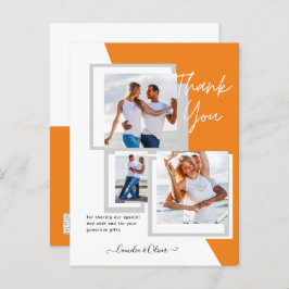 Foto Collage DANK IHNEN Hochzeit/Baby/Graduate/JA Postkarte