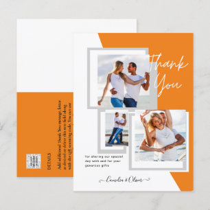 Foto Collage DANK IHNEN Hochzeit/Baby/Graduate/JA Postkarte