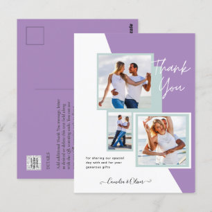 Foto Collage DANK IHNEN Hochzeit/Baby/Graduate/JA Postkarte