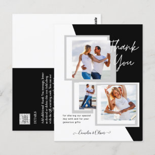 Foto Collage DANK IHNEN Hochzeit/Baby/Graduate/JA Postkarte