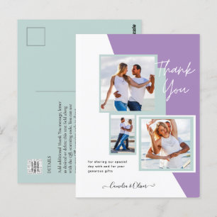 Foto Collage DANK IHNEN Hochzeit/Baby/Graduate/JA Postkarte